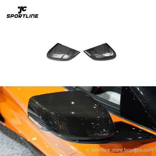 Stick-on Dry Carbon Fiber Mirror Covers for Chevrolet Corvette C8 2020-2021